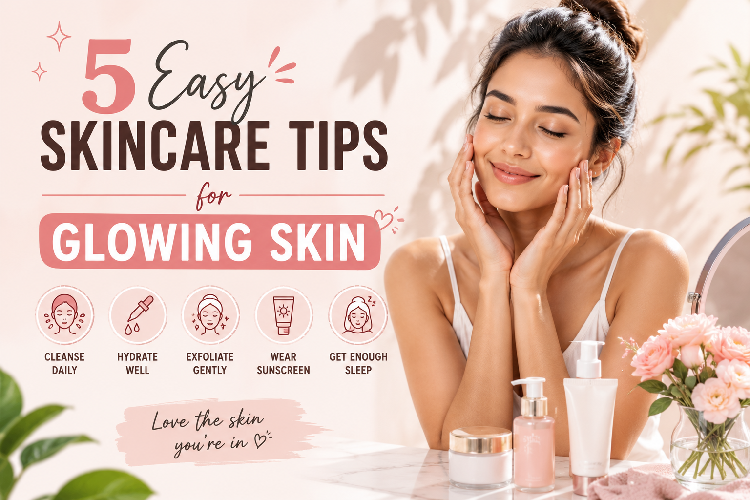 You are currently viewing “5 Easy Skincare Tips for Glowing Skin”